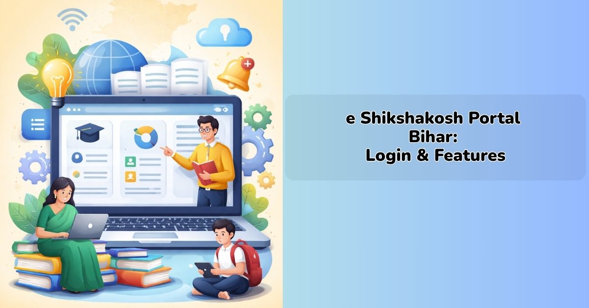 E-Shikshakosh Bihar portal login dashboard with teacher details, salary, and service records
