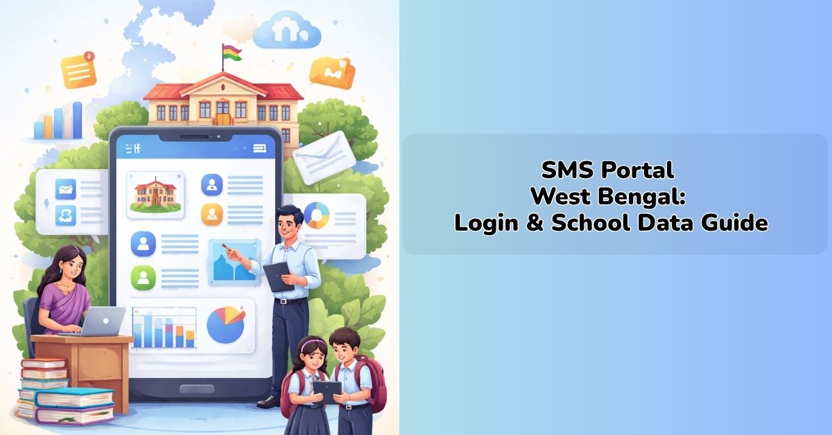 Banglar Shiksha SMS Portal login page showing school data management dashboard West Bengal