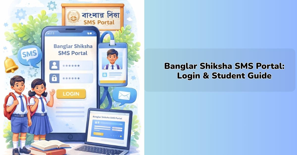 Banglar Shiksha SMS Portal login page for students and teachers West Bengal